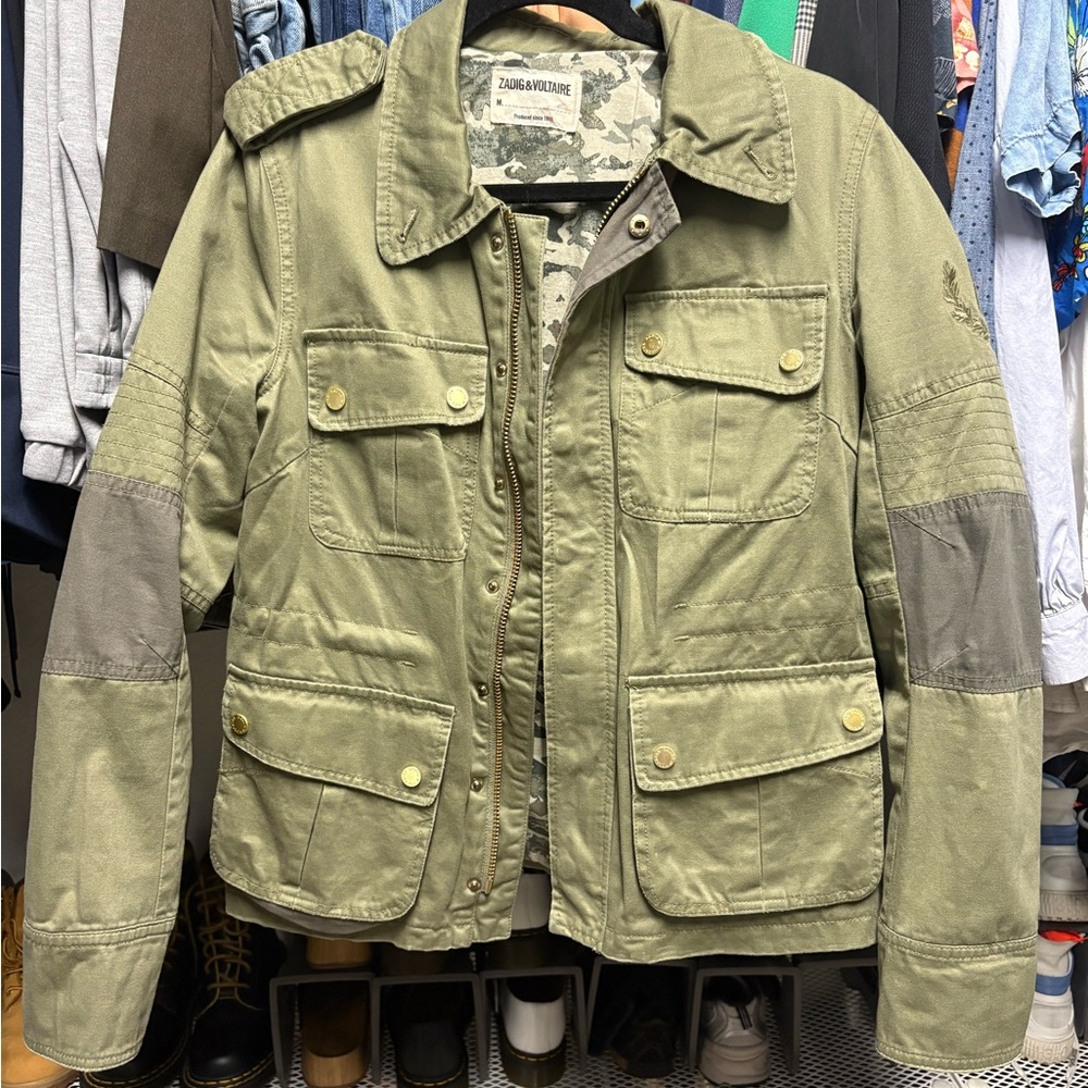 Zadig & Voltaire Gray Camo Jacket